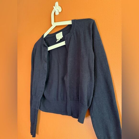 H&M Knit Cardigan in Navy Blue Womens Size XXS - Picture 2 of 5